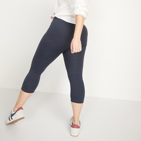 (3/$35) NWT Old Navy high waisted cropped leggings in jersey (high rise) - Picture 2 of 5
